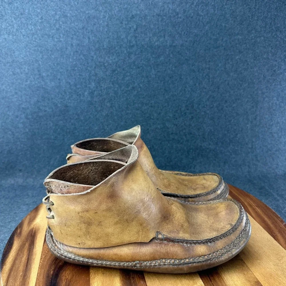 Vintage Carl Dyer Rendezvous Moccasins Native Indian Western Boots Shoes Sz 9.5